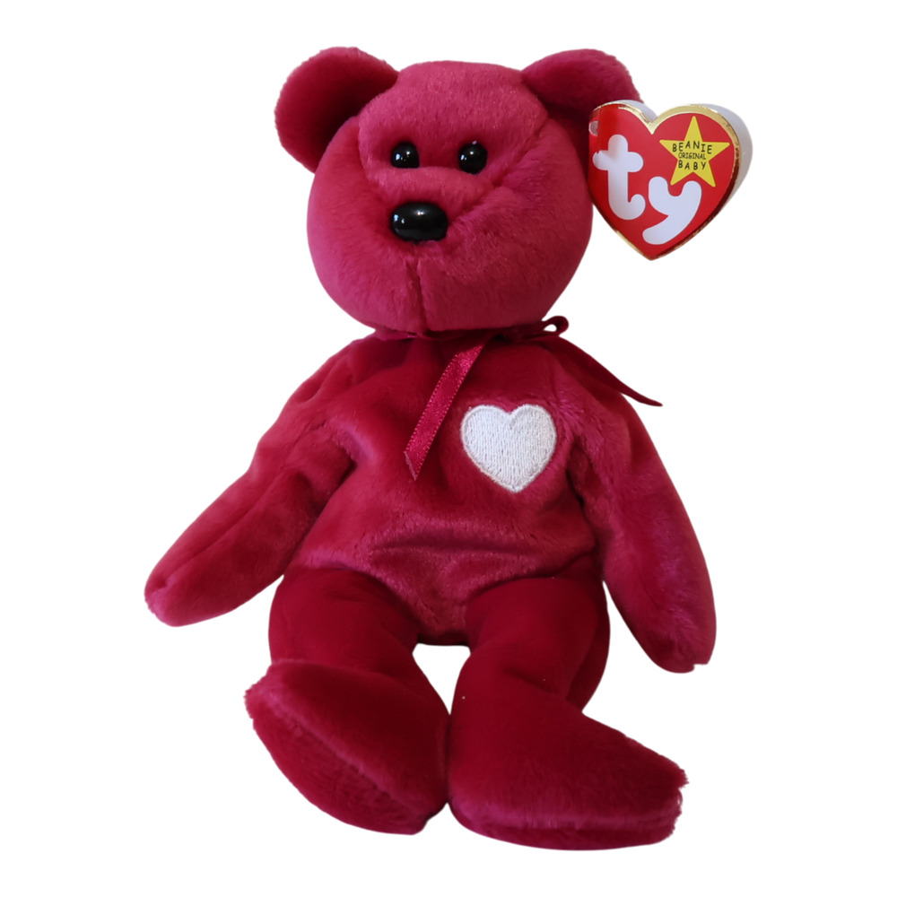 TY Beanie Baby Valentina Bear 1998 Swing / 1999 Tush Tag Error Hologram Retired
